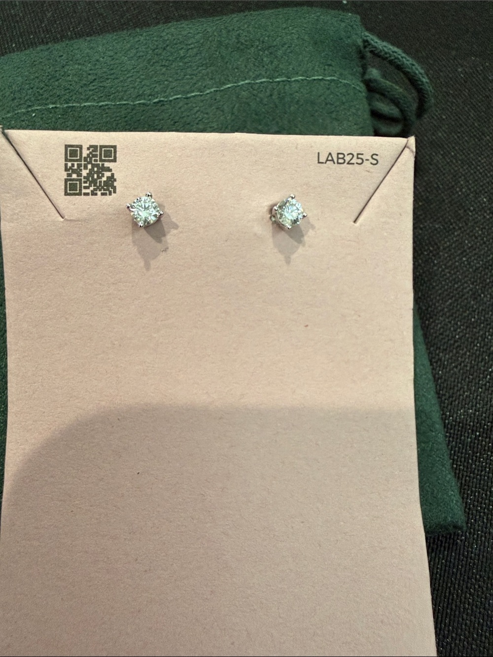 Classic 1/2 Carat TW Lab Grown Diamond Earrings in Sterling Silver